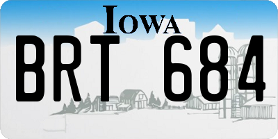 IA license plate BRT684