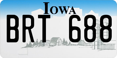 IA license plate BRT688