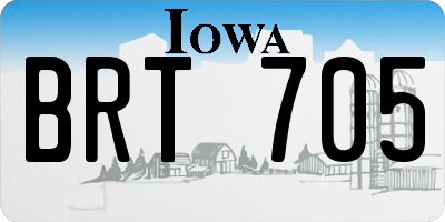 IA license plate BRT705