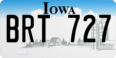 IA license plate BRT727