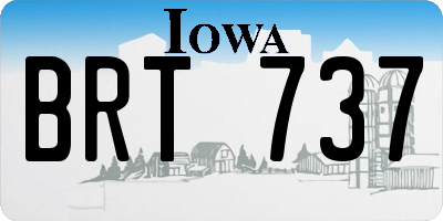IA license plate BRT737