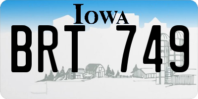 IA license plate BRT749