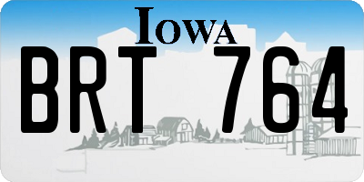 IA license plate BRT764