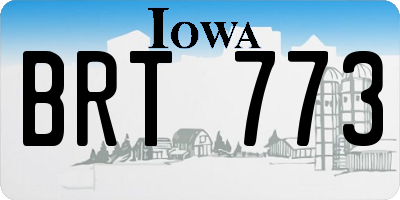 IA license plate BRT773