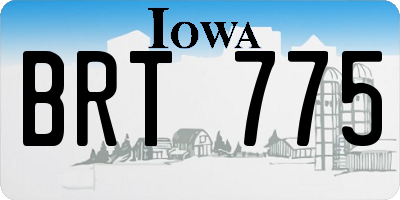 IA license plate BRT775