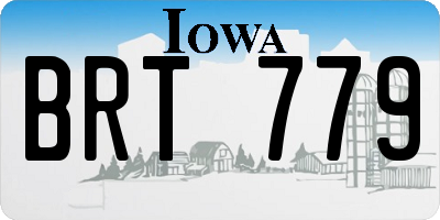 IA license plate BRT779