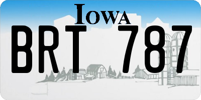 IA license plate BRT787