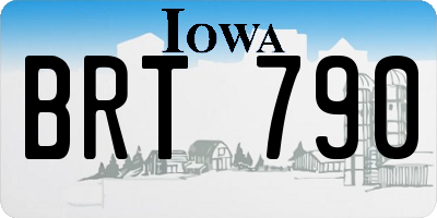 IA license plate BRT790
