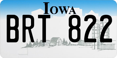 IA license plate BRT822