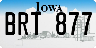 IA license plate BRT877