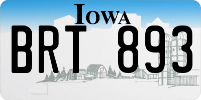 IA license plate BRT893