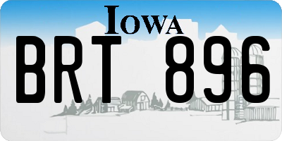 IA license plate BRT896