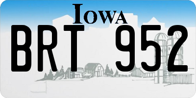 IA license plate BRT952