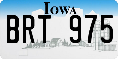 IA license plate BRT975