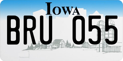 IA license plate BRU055