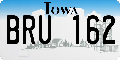IA license plate BRU162