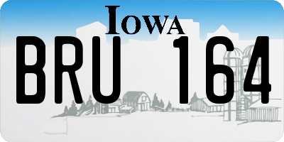 IA license plate BRU164