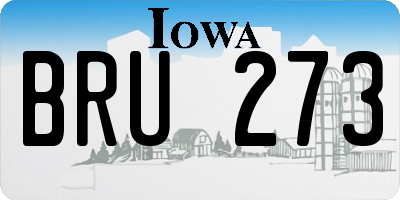 IA license plate BRU273