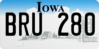 IA license plate BRU280