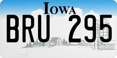 IA license plate BRU295