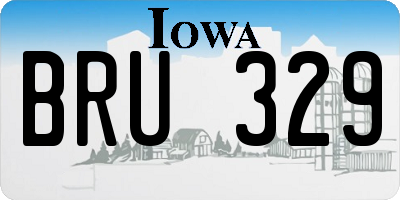 IA license plate BRU329