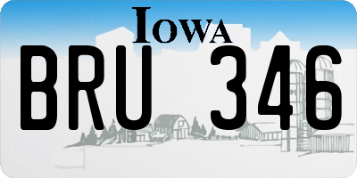 IA license plate BRU346