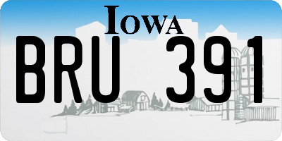 IA license plate BRU391