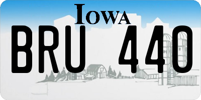 IA license plate BRU440