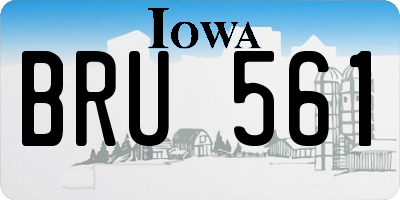IA license plate BRU561