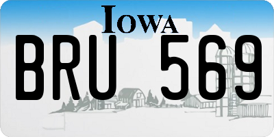 IA license plate BRU569