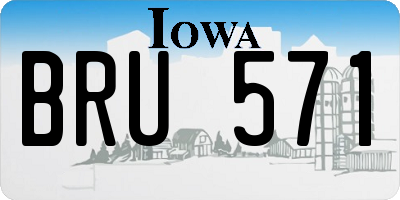 IA license plate BRU571