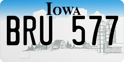 IA license plate BRU577