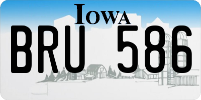IA license plate BRU586