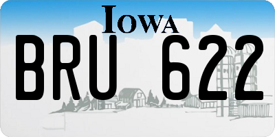 IA license plate BRU622