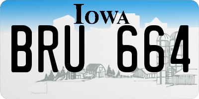 IA license plate BRU664