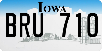 IA license plate BRU710