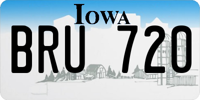 IA license plate BRU720