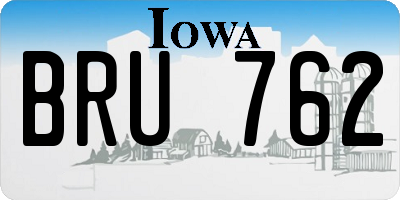 IA license plate BRU762