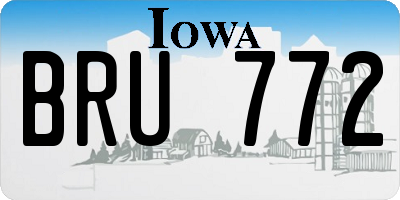 IA license plate BRU772