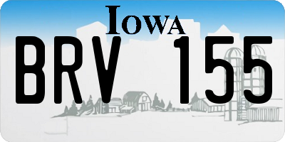 IA license plate BRV155
