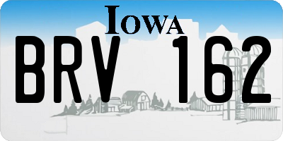 IA license plate BRV162