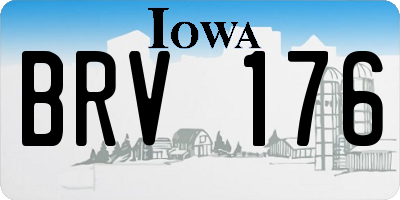 IA license plate BRV176