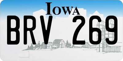IA license plate BRV269