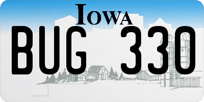 IA license plate BUG330