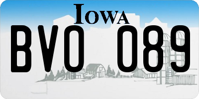 IA license plate BVO089