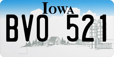 IA license plate BVO521