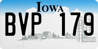 IA license plate BVP179