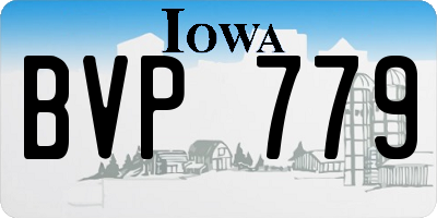 IA license plate BVP779