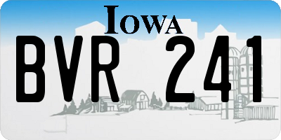 IA license plate BVR241