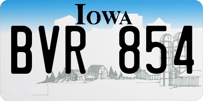 IA license plate BVR854